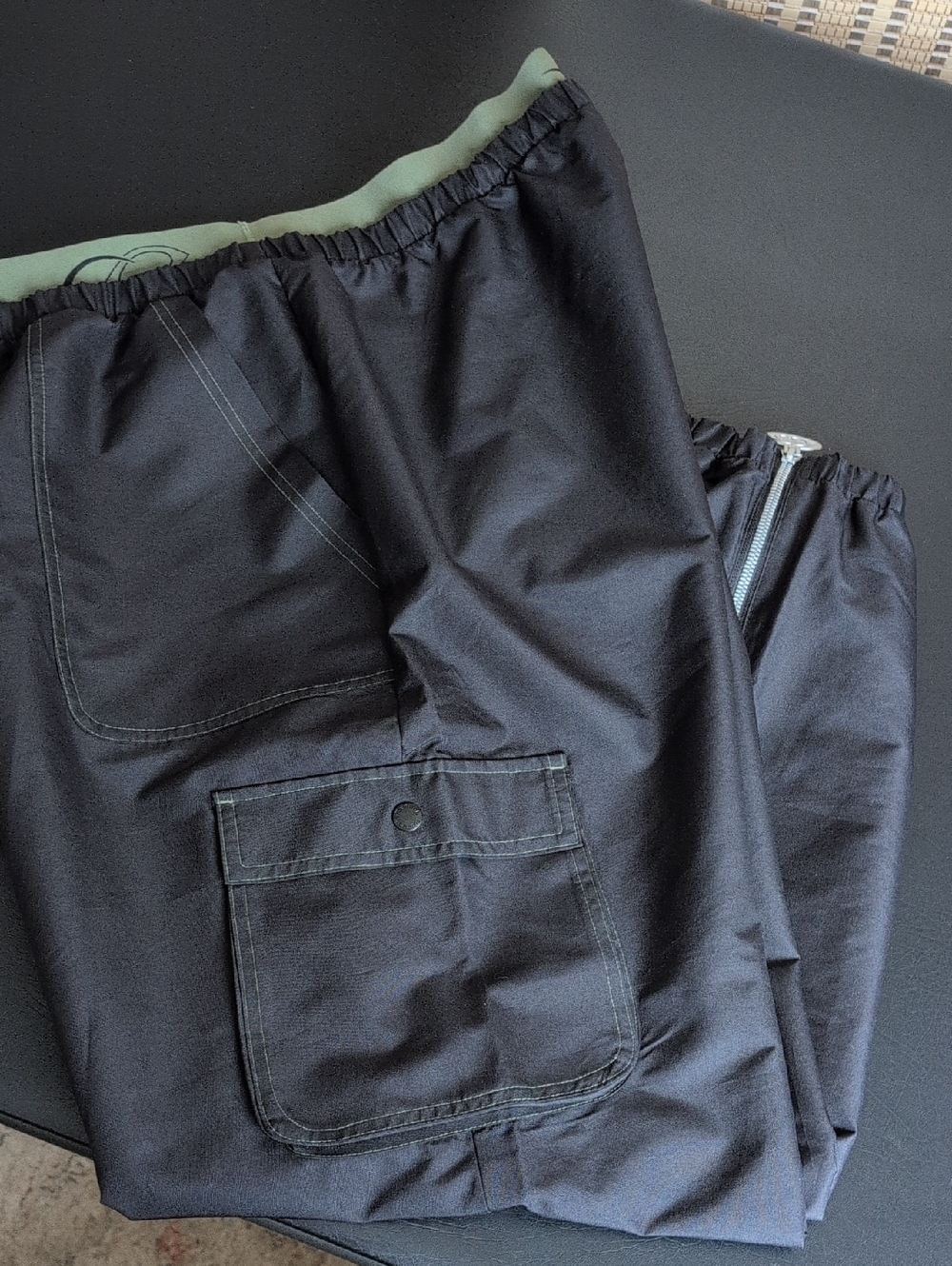 Cardi B Black Elastic-Waist Cargo Joggers